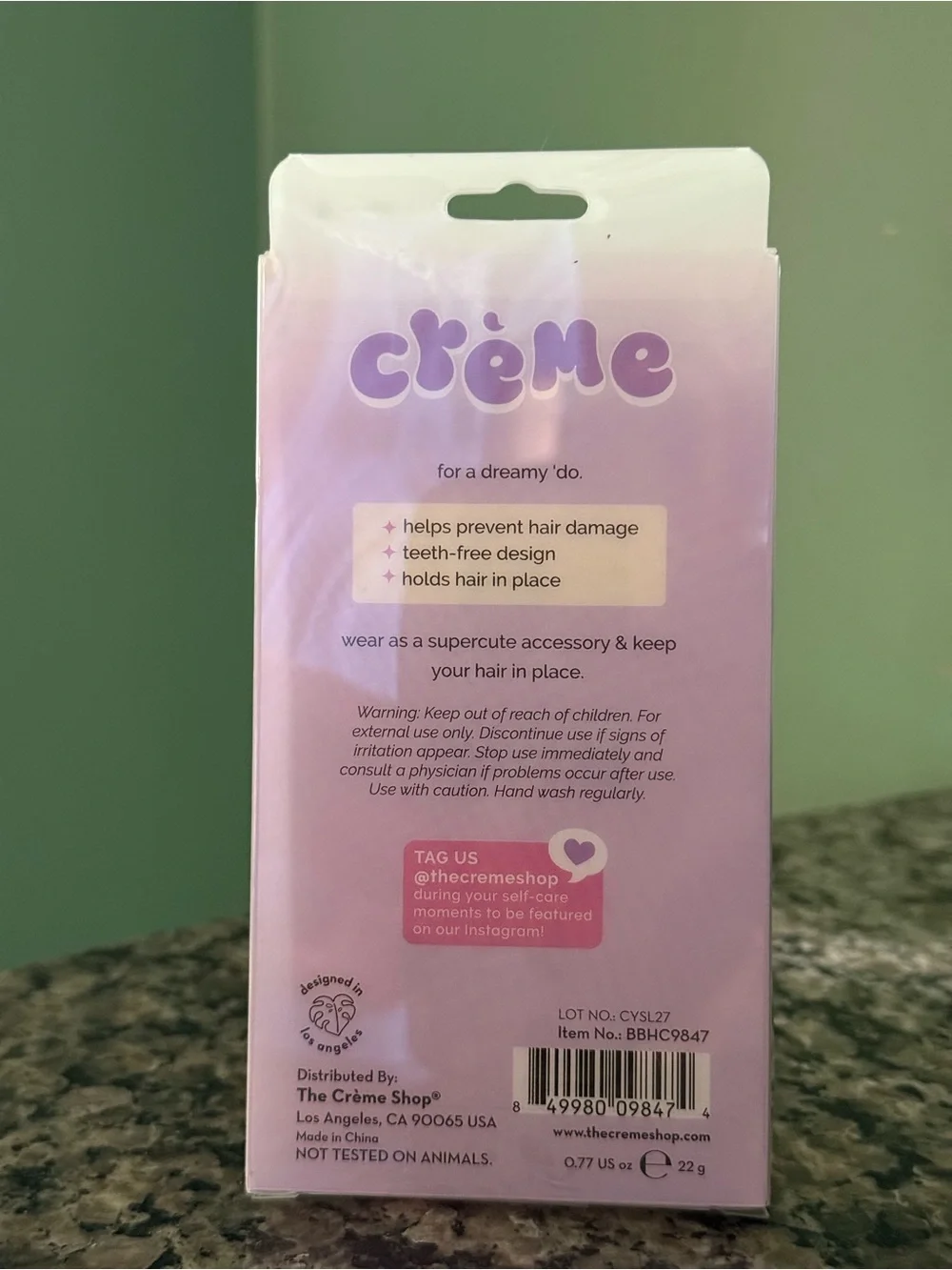 crème Beary Cute Kids Crease-Free Hair Clips - Pink & Lavender (Set of 4)